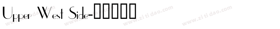 Upper West Side字体转换